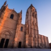 Segovia Cathedral at sunset light